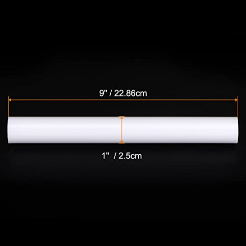 Acrylic Clay Roller 9 Inch x 1 Inch Solid Non (White / 9 Inch x 1 Inch)