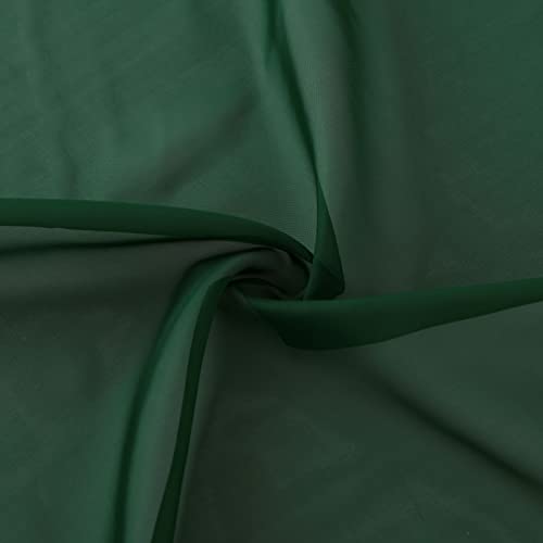 Sheer Voile Window Treatment Rod Pocket Curtain Panels for Kitchen Bedroom Living Room Drapes Sunlight Filtering Privacy Semi Home Decor Assorted Colors Sizes (Foliage Green / 52"W x 90"L (Pack of 2))