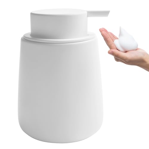 Soap Foaming Dispenser Ceramic with Easy (1 Pack / White)