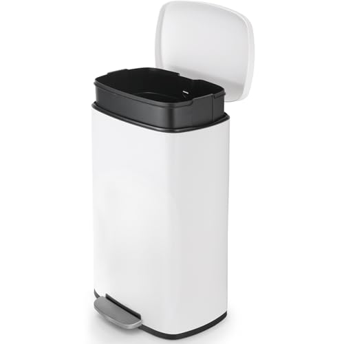 13.2 Gal Kitchen Trash Can (White / 13.2 Gal)