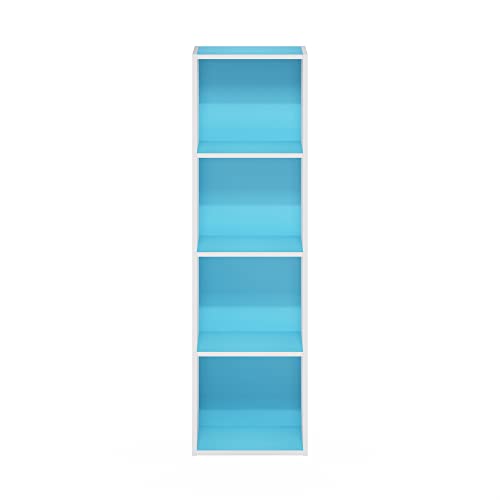 PASIR Book Shelf (White/Light Blue / 4-Tier Cube)