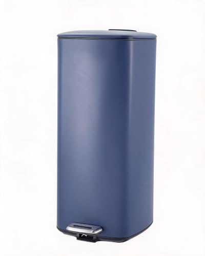 8 Gallon Trash Can for Kitchen (Navy Blue)