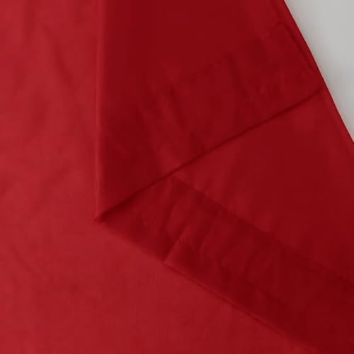 Christmas Red Sheer Curtains 4 Panels Rod Pocket Semi (Christmas Red / 52"W x 90"L (Pack of 4))