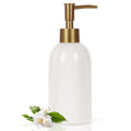 14OZ Ceramic Soap Dispenser Bathroom (White)
