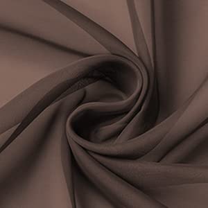 2 Panels Chocolate Brown Sheer Valance (Chocolate / 42"W x 14"L (Pack of 2))