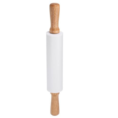 Silicone Rolling Pins for Baking 14.96 Inch Non (White / 38cm x 5.2cm)