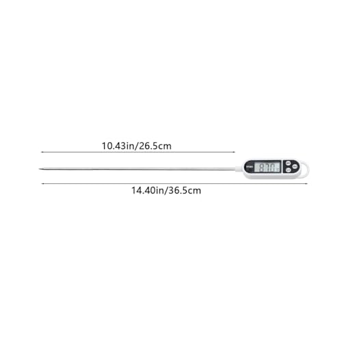 Candy Thermometer Digital Instant Read for Meat Kitchen Cooking Food Oil Deep Fry BBQ Grill Smoker (14.4in-white)