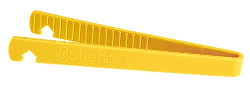 Toaster Tongs With Oven Rack Hook (Yellow)