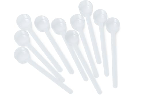 9 mL (9 CC) Long Handle Plastic Measuring Spoon for Coffee, Protein Powder, Pet Food, Spices, Grains, Dry Goods – Food-Grade BPA-Free (Pack of 10) (9 mL | 9 cc)
