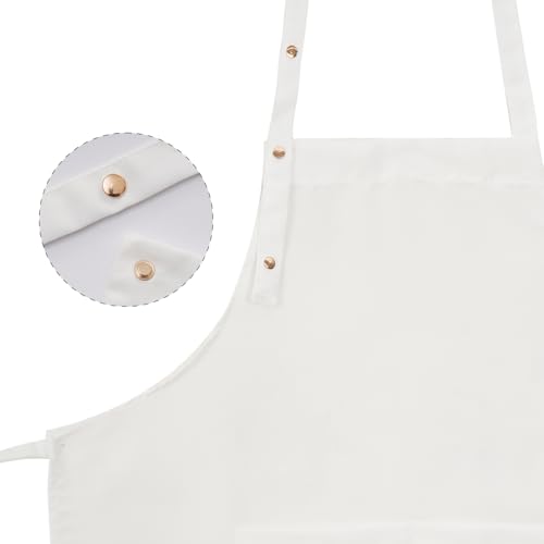 Art Aprons for Women Painting Pottery Baking (White)