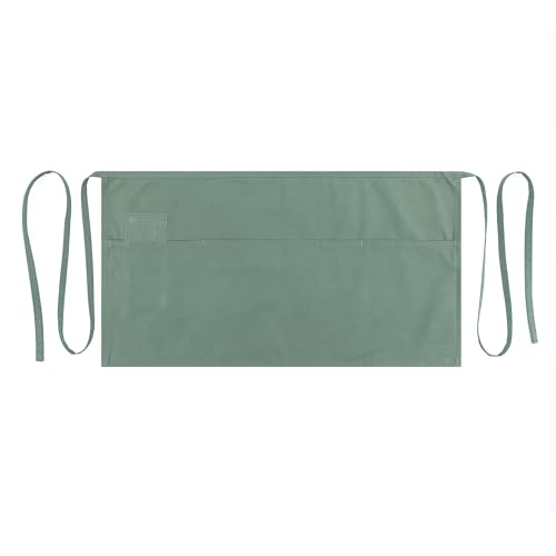 Waist Apron with Pockets (Green - Pack of 3)