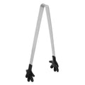 Mini Food Tongs 5.67" Hand Shape Stainless Steel with Silicon Tips Small Cooking Tongs Kitchen Food Tongs Serving Tongs for Cooking Grilling BBQ Barbecue Kitchen (Black)