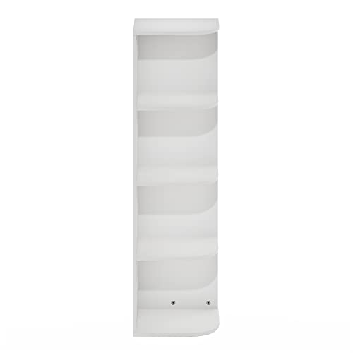 Pasir 4 Tier Corner Open Shelf Bookcase (White / 4-Tier Corner)