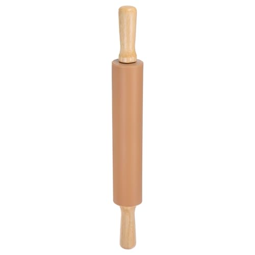 Silicone Rolling Pins for Baking 16.93 Inch Non (Brown / 43cm x 5.2cm)