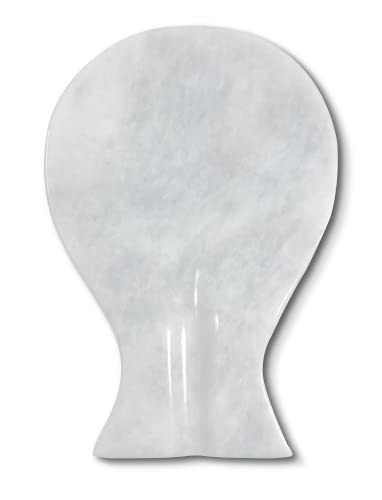 Luxury Handmade Cloudy White Marble Spoon Rest for Kitchen Counter (Cloudy White)