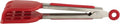 Waffle Tongs Mini Silicone Kitchen Tongs for Cooking Serving Flat Stainless Steel Small Tongs with Silicone Tips for Salads Belgian Waffles Air Fryer Appetizers Dishwasher Safe Cayenne Red (Cayenne)