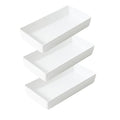 Strong Plastic Drawer Organizer Tray 6x12'' (3 Pack 12"x6" White Plastic)