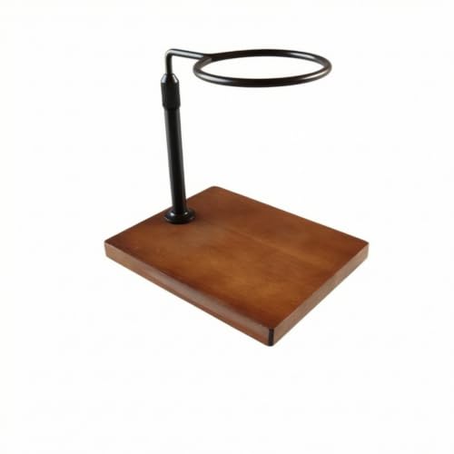 Support Stand Coffee Dripper Holder Pour Over Rack Manual Station With Wooden Base And Metal Column Clean Geometric Design Suitable for modern kitchens minimalist decor coffee stations