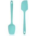 600ºF Heat Resistant Silicone Spatula Spoonula Set of 2 (Aqua Sky / Large/Spoon Spatula - 2pcs)