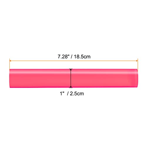 Acrylic Clay Roller 7.28 Inch x 1 Inch Solid Non (Rose Red / 7.28 Inch x 1 Inch)