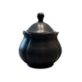 Vintage Embossed Ceramic Sugar Bowl with Lid (Black / Sugar Bowl)