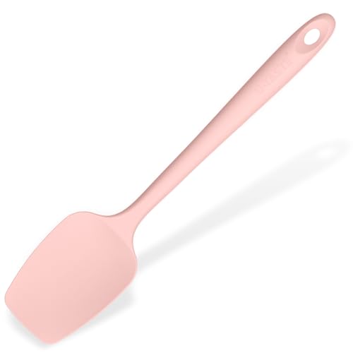 Silicone Spoon Spatula (‌Pink‌ / 11.38in (spoon spatula))