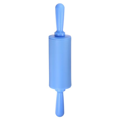 Silicone Rolling Pins for Baking 9 Inch Non Stick Rolling Pin Small Roller Playdough Rolling Pins for Dough Pizza Pastry Fondant Kitchen (Blue / 23.5cm x 4.2cm)