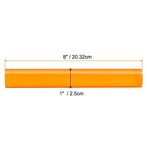 Acrylic Clay Roller 8 Inch x 1 Inch Solid Non (Orange / 8 Inch x 1 Inch)