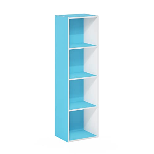 PASIR Book Shelf (White/Light Blue / 4-Tier Cube)