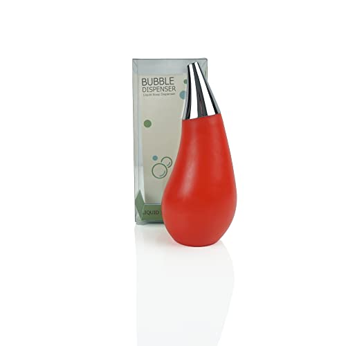 Kitchen Bathroom Counter top Squeezable Soap Dispensers Tear Drop Shape Bottle (Red / ~7oz)