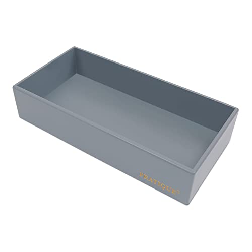 Bamboo Drawer Organizer (Grey / 12*5.9*2.6 inch)