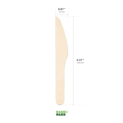 Wooden Knives 1000 Pieces Bulk Pack (1000 Knives)