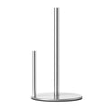 Paper Towel Holder Silver Stainless Steel Kitchen Countertop Roll Organizer (Silver)