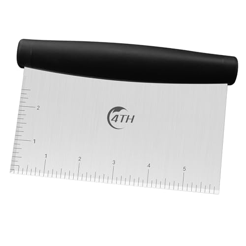 Stainless Steel Dough Bench Scraper & Chopper (Black)
