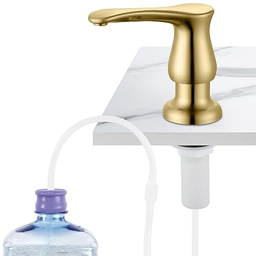 Kitchen Sink Soap Dispenser Brushed Gold (with Hose / Gold)
