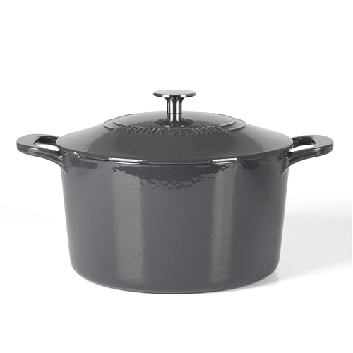 Gatwick 7 QT Enamel Cast Iron Dutch Oven (Gray / 7-Quart)