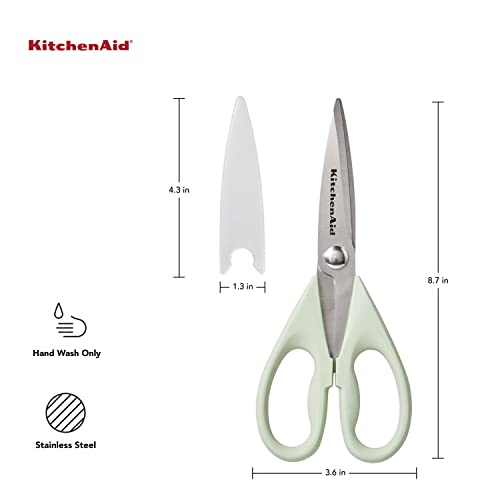 All Purpose Kitchen Shears with Protective Sheath Durable Stainless Steel Scissors (Pistachio / 1 Pack)