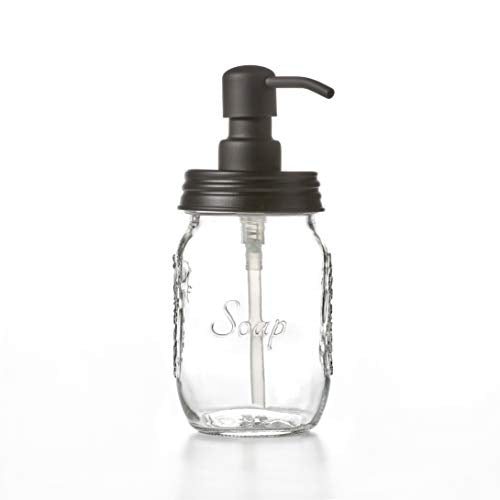 Mason Jar Soap and (Black / 2pk 16oz)