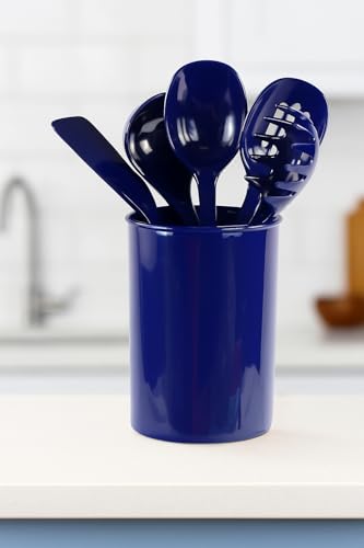 6 Piece Kitchen Utensil Holder for Kitchen Counter (Utensil Holder Set / Indigo)