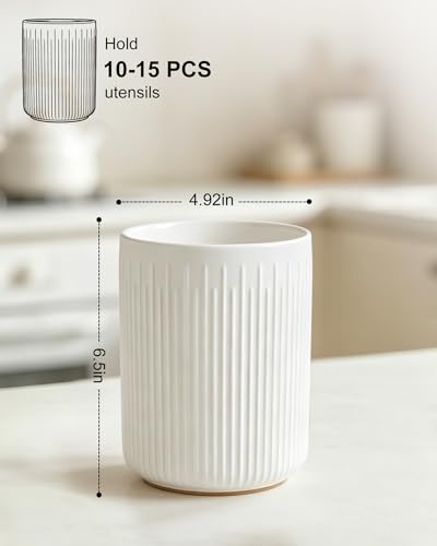 6.5" Utensil Holder (White-Small)