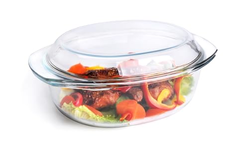 Oval Tempered Glass Casserole Dish (3.5 Liter OVAL)