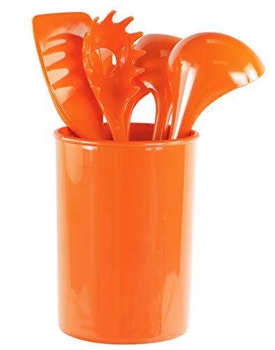 6 Piece Kitchen Utensil Holder for Kitchen Counter (Utensil Holder Set / Orange)