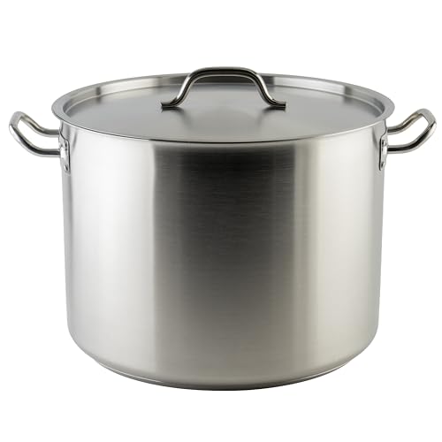 Winware SST 40 Stainless Steel 40 Quart Stock Pot with Cover (40 quarts / Pot With Cover)