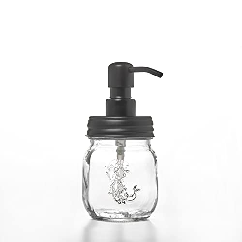Mason Jar Soap and (Gloss Black / 2pk 12oz)