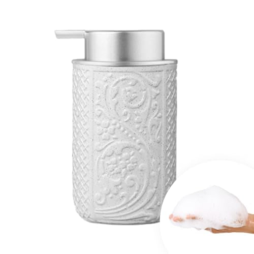 Ceramic Beige Foaming Soap Dispenser (Z-oatmeal-ceramic / ~12oz)