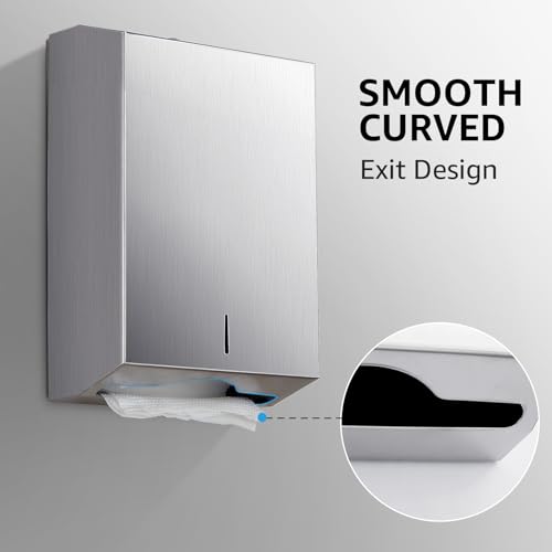 Paper Towel Dispenser Wall Mount (D-391 Silver Set)