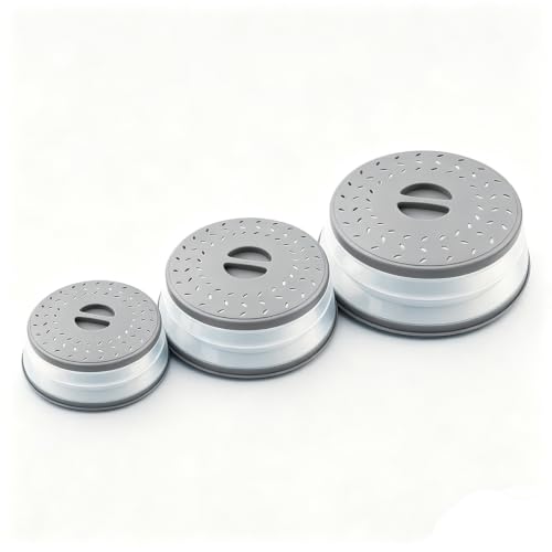 Collapsible Microwave Splatter Cover (gray / Set of 3)