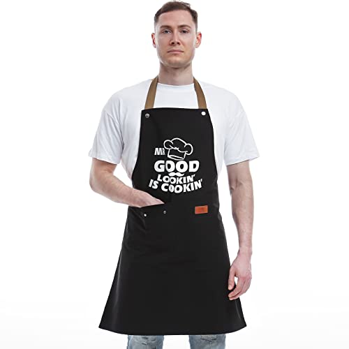 Cooking Apron for Men Gifts from Daughter (Mr. Good is Cooking)