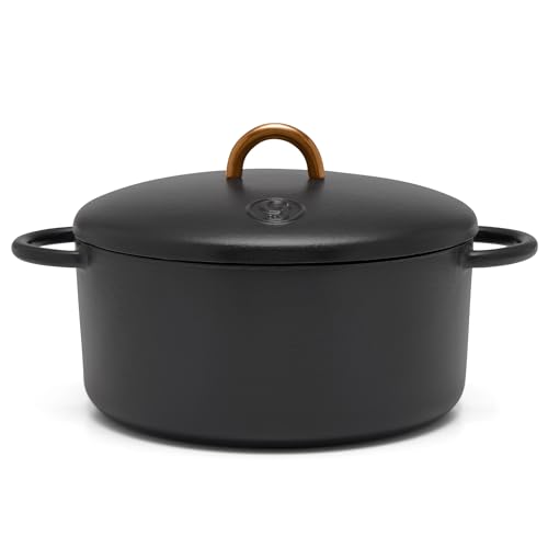 3.5 Quart Enameled Cast Iron Dutch Oven Pot w (Pepper)