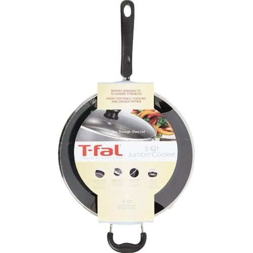 Specialty Nonstick Saute Pan with Glass Lid 5 Quart (5-Quart Nonstick / Black)